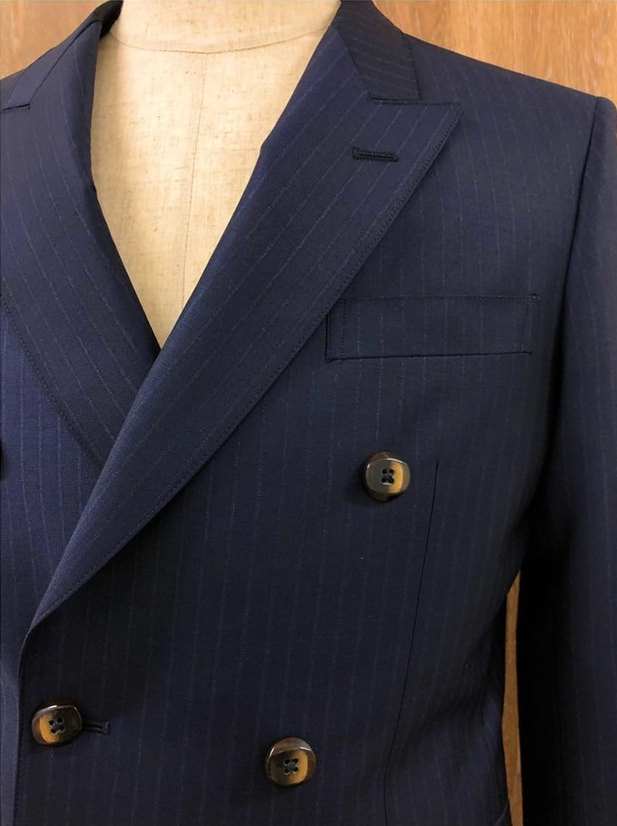 オーダースーツ~濃紺ダブルスーツ~丨Brillante Tailor【名古屋市守山区